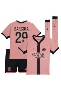 Paris Saint-Germain Bradley Barcola #29 Babytruitje 3e tenue Kind 2024-25 Korte Mouw (+ Korte broeken)